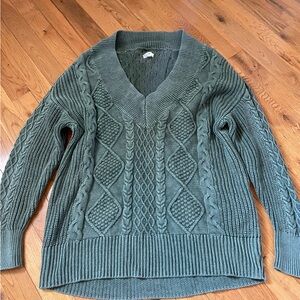 Aerie green knit sweater
